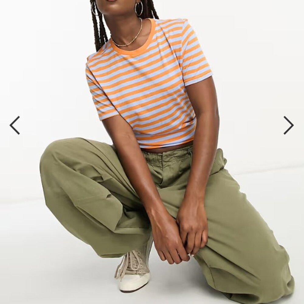 NWOT Monki Striped Tee